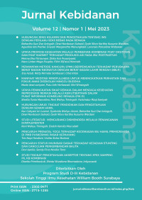 Image of STUDI TINGKAT PENGETAHUAN AKSEPTOR TENTANG EFEK SAMPING PIL KB KOMBINASI